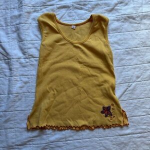 Women Yellow Sleeveless Top